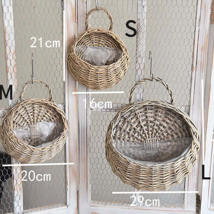 Rattan Woven Flower Baskets in various styles, ideal for adding a natural touch to home decor setups.