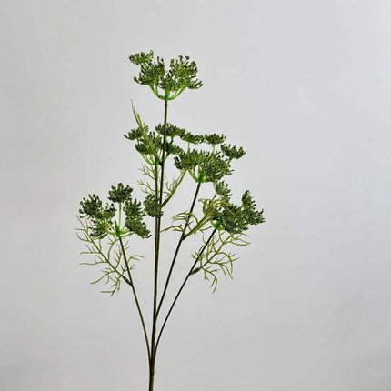 Realistic Artificial Lace Flowers featuring fresh green foliage, perfect for enhancing the natural aesthetic of any space.
