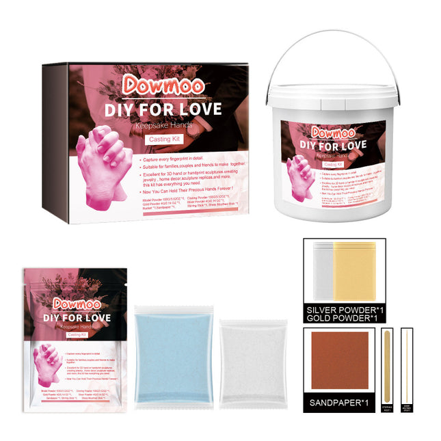Couple Hand Mask DIY Hand Model, Clone Powder, 3D Stereo Model Powder, Hand & Foot Mask, Craft Souvenir, Perfect for Gifting, Create Lasting Memories DOWMOO