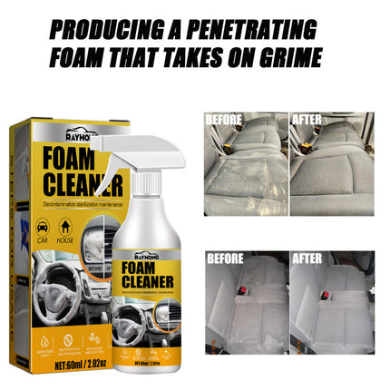 Car Interior Foam Cleaner, Waterless, Stain Removal, Suitable for Seats, Ceiling, Dashboard, Easy to Use Rayhong