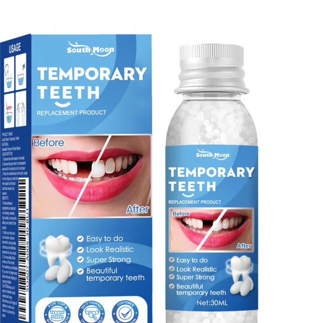 Solid Tooth Gum, Tooth Modification, Temporary Cavity Filling, Tooth Filling Gum, Denture Gap Filling, Tooth Gum Filling, High Viscosity, Not Easy to Fall Off, High-Temperature Rapid Molding, Safe Ingredients  South Moon