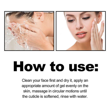 Deep Exfoliating Gel, Gentle Formula, Brighten Complexion, Smooth & Glow Skin,Cleanse Dead Skin & Dirt, Tighten Pores  West Month