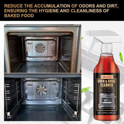 Oven and Barbecue grill Foam Cleaner, Special for Oven Grills, Stain and Odor Removal, Grease Remover, Easy to Use, Quick Cleaning, Long Lasting Clean,High-Efficiency Grease Decomposition,Gentle Formula Non-Scratch,Food-Grade Safety