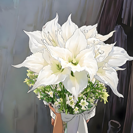High-Simulation White Calla Lily Bouquet - Lifelike Artificial Wedding Flower for Home & Decoration,Wedding Photography Prop