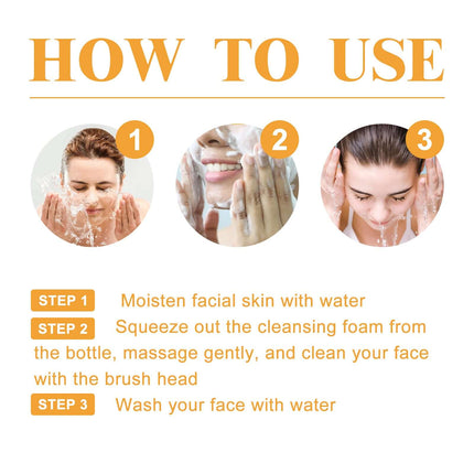 Turmeric Facial Cleanser, Deep Facial Cleansing, Skin Care, Diminish Acne Marks, Firm and Moisturize Skin, Reduce Dirt and Oil  Hoygi