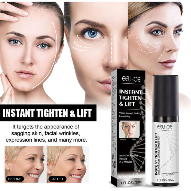 Facial Firming Essence, Hyaluronic Acid, Moisturizing and Hydrating, Fine Line Reduction, Skin Brightening Essence, Firming and Nourishing, Skin Lifting,Remove wrinkles temporarily,Long-lasting Effect  EELHOE