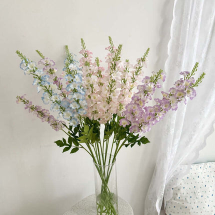 Realistic Artificial Flowers For decoration,Silk-like Fabric,Delphinium Flower,Flowers arrangement,Tall Linear Blooms