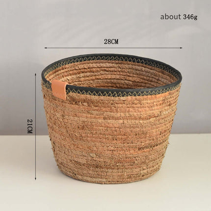 Rattan Woven Flower Pot, Floor Plant Greenery, Straw Woven Large Flower Basket,Home Decor, Potted Flower Basket