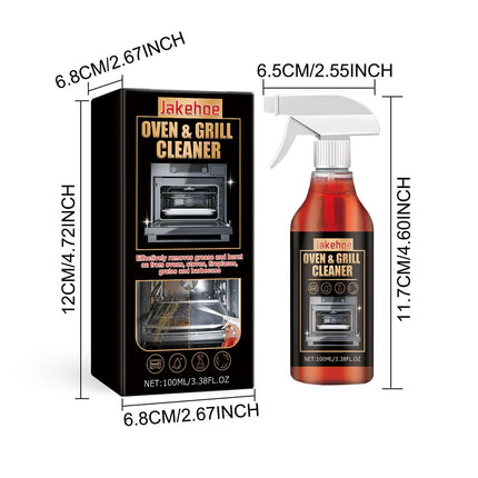 Oven and Barbecue grill Foam Cleaner, Special for Oven Grills, Stain and Odor Removal, Grease Remover, Easy to Use, Quick Cleaning, Long Lasting Clean,High-Efficiency Grease Decomposition,Gentle Formula Non-Scratch,Food-Grade Safety