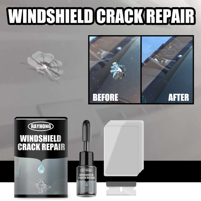 Car's Windshield crack repair fluid, Crack Adhesive, Crack Repair Agent, High-Efficiency Cleaning, Enhance Clear Vision, Quick Removal of Stubborn Stains, Oil Film, Water Stains, Insect Stains,Car window maintenance