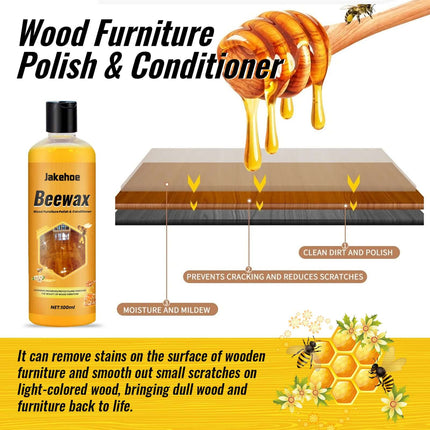 Home Wooden Floor Cleaner with Protection Wax | Stain Removal, Dust Prevention & High Gloss Shine | Easy-to-Use Wood Floor Maintenance Solution Jakehoe