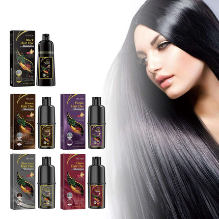 Silver Gray Hair Dye Shampoo, Mild and Non Irritating, Moisturize Scalp, Easy Color Change, Plant Extracted, Hair Beauty and Care, Easy to Use  EELHOE