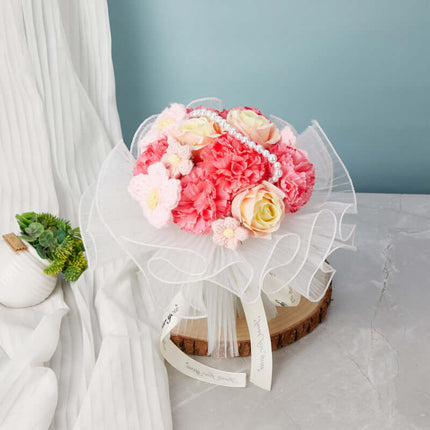 Bride's Bouquet, Silk-like Artificial Flowers, Bridesmaid Bouquet, Wedding Photography Props