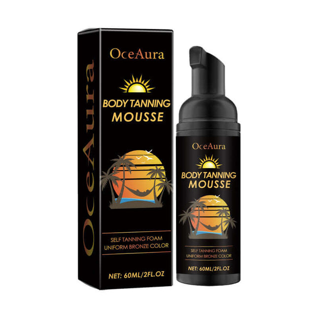 Self-Tanning Mousse, Sunbathing,Plant Extract, Gentle Formula,  Hydrating, Skin-Friendly Wheat Tone, Summer-Ready, Outdoor & Beach Use, Sun Tanning Aid  OceAura
