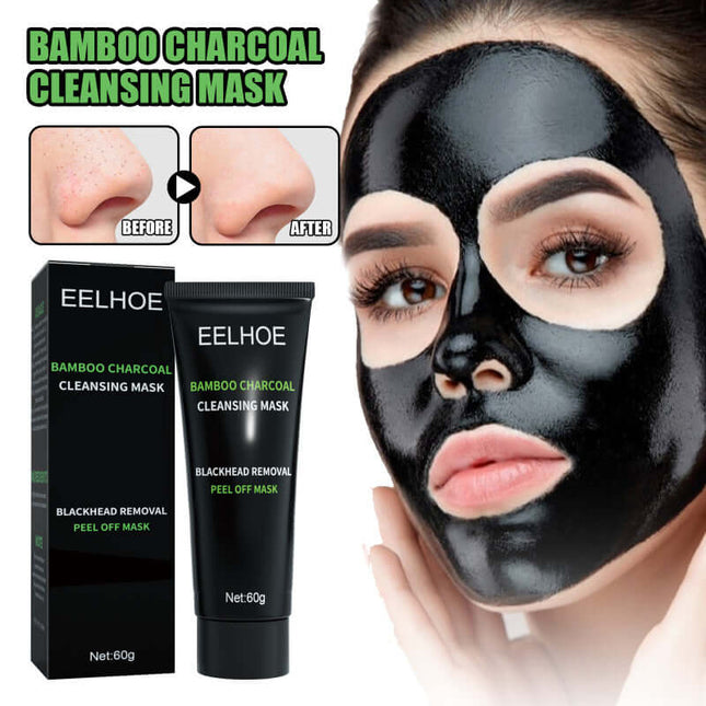 Bamboo Charcoal Blackhead Peel-Off Mask, Pore Tightening, Deep Cleansing, Remove Pore Clogging &Blackheads , Oil Control, Apply-Type Peel-Off Mask  EELHOE