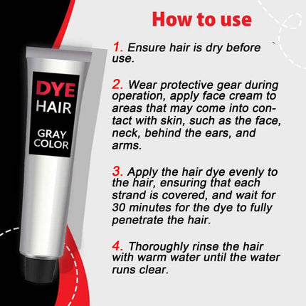 Hair Dye, Gray Hair Dye, Trendy Hair Dye Cream, Easy Coloring, Hair Protection & Long-Lasting, Gentle & Non-Damaging, Beautiful Color Effect, Easy to Use  EELHOE