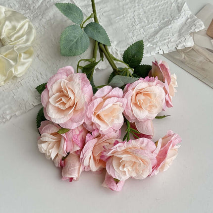 Silk Artificial Rose Flowers That Look Real, Korean-style 12 Heads, Home Decor, Living Room Dining Table Decoration, Photography Props