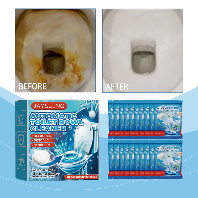 Toilet Cleaning Tablets, Strong Formula, Easy Toilet Cleaning, High-Efficiency Stain Removal, Scale & Odor Removal, Toilet Effervescent Tablets, Simple to Use  JAYSUING