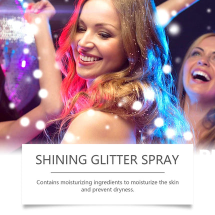 Stage Makeup Glitter Spray, Multipurpose, Face & Collarbone Brightening Glitter, Natural 3D Effect, Long-lasting Highlight Spray  EELHOE