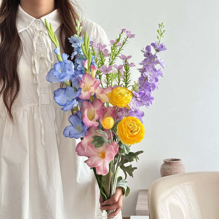 Premium Realistic Silk-like Rose Artificial Flowers,for Decoration, Wedding Bouquets, Oil painting Style, Window Display Background, Graduation Season Posies, Photography Props