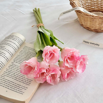 High-fidelity Platycodon Grandiflorus Artificial Flowers,for Decorative,Silk-like Texture,Grandiflorus,Wedding bouquet,Small Fresh Style, Artificial Flower Bouquets,  Photography Props