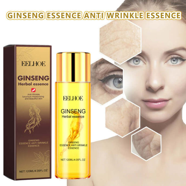 Ginseng Anti-Wrinkle Rejuvenating Serum，Collagen Moisturizing, Deep Hydration, Tightens Facial Skin, Leaves Skin Smooth, Supple & Elastic  EELHOE
