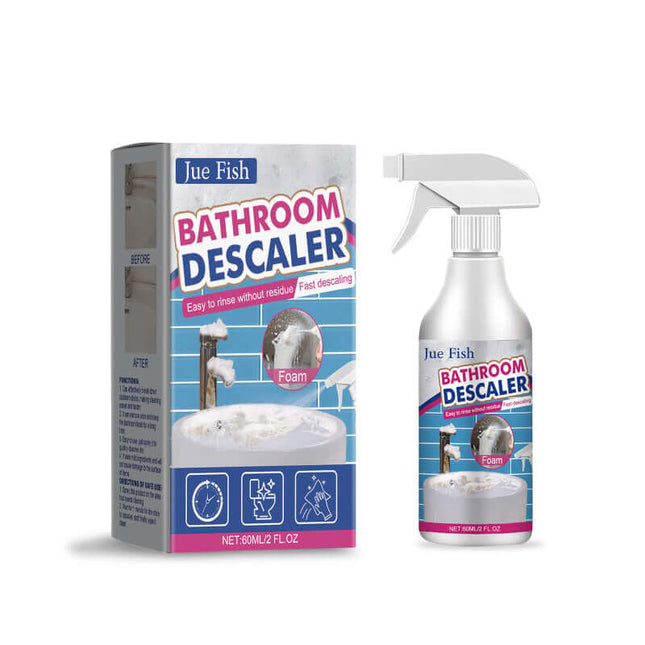 Bathroom Cleaner, Powerful Stain Removal, Deep Penetration, Quick Clean,Suitable for Washbasins, Stainless Steel, Shower Rooms, Bathtubs, Glass Water Stains, Easy to Use  Jue-Fish