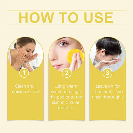 Turmeric Kojic Acid Cleansing Pads,Cleanse Facial Skin and Pores, Refreshing & Non-Greasy, Remove Makeup, Gently Exfoliate, Cleansing Pads, Suitable for Sensitive Skin HOYGI