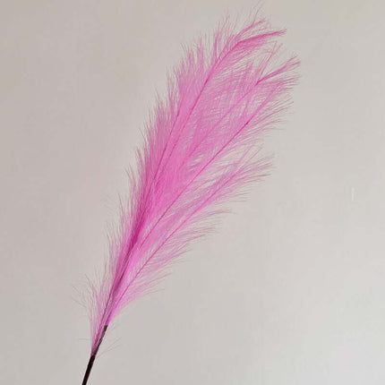 Real touch Artificial Flower 7-Fork Reeds For Decor,Dried Flowers,Highly Realistic,  Firework Decoration, Pink Feather Decor, Wedding Scenery, Flower Arrangement, Window Display, Photo Prop