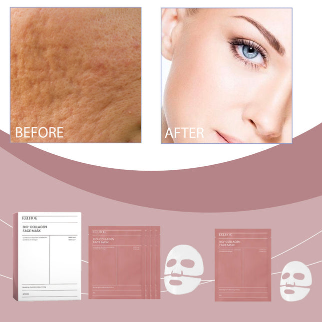 Collagen Mask, Hyaluronic Acid, Facial Care, Plump & Supple Skin, Deep Hydration, Moisture Lock, Long-lasting  EELHOE