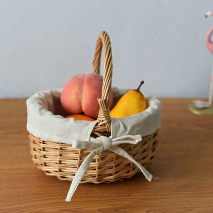 Woven Willow Flower Basket, Handheld Storage Basket, Picnic Mini Basket, Home Decoration