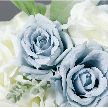 Artificial Wedding Roses Flowers, Bride's Bouquet, Silk-Like Texture, Lace Flower Ball,  Photography Props