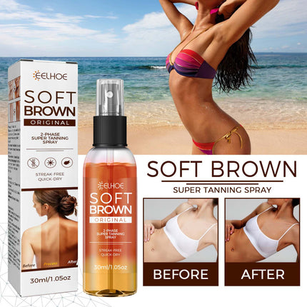 Tanning Spray, Bronzed Wheat Tone, Plant Extracts, Easy to Use, Fast Absorption, Refreshing & Non-Greasy Tannin,Even out Skin Tone, Enhance Tan for Beautiful Skin   EELHOE
