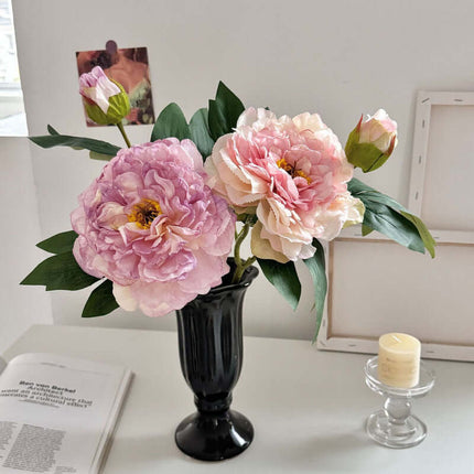 Realistic Artificial Flowers for Decoration,Peony Silk  flower,Flower arrangements,High-Quality Faux Blooms, Heat-Edged Satin Flowers, Home Decor, Photography Props