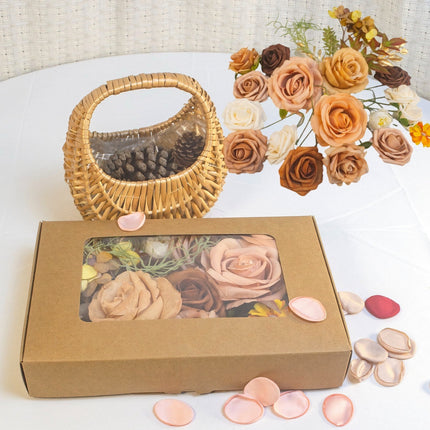 High-Simulation Artificial Flowers in DIY Dreamy Color Flower Box - Home Decoration, Living Room Decor, Bedroom Accents, Photo Props