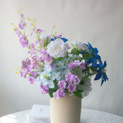 Handmade Clematis realistic artificial flower bouquet,lifelike,gift