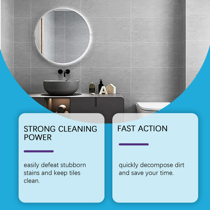 Tile Cleaner, Stubborn Water Scale Removal, High-Efficiency Sterilization, Bathroom Tile & Floor & Marble, Brightening, Strong Stain Remover  Jue-Fish
