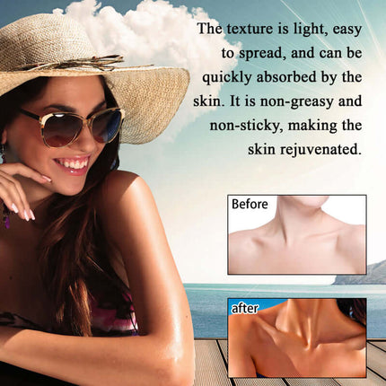Bronze Skin Tanning Lotion, Summer Outdoor Tanning, Light texture ,Moisturizing, Improves Uneven Skin Tone, Hydrating & Refreshing, Non-Greasy, Long-Lasting, Tanning Care Lotion OUHOE