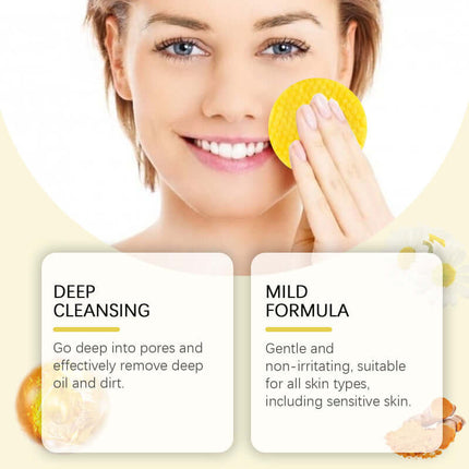 Turmeric Kojic Acid Cleansing Pads,Cleanse Facial Skin and Pores, Refreshing & Non-Greasy, Remove Makeup, Gently Exfoliate, Cleansing Pads, Suitable for Sensitive Skin HOYGI