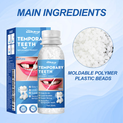 Solid Tooth Gum, Tooth Modification, Temporary Cavity Filling, Tooth Filling Gum, Denture Gap Filling, Tooth Gum Filling, High Viscosity, Not Easy to Fall Off, High-Temperature Rapid Molding, Safe Ingredients  South Moon