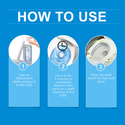 Toilet Cleaning Tablets, Strong Formula, Easy Toilet Cleaning, High-Efficiency Stain Removal, Scale & Odor Removal, Toilet Effervescent Tablets, Simple to Use  JAYSUING