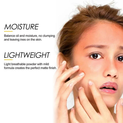 Setting Powder, Daily Makeup, Waterproof & Concealing, Natural & Lightweight, Breathable, Easy Application, Oil Control, Long-Lasting & Smudge-Proof  EELHOE