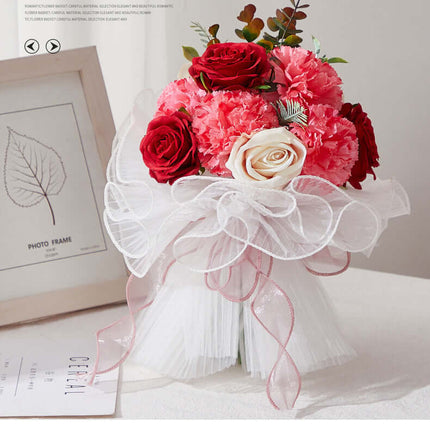 Bride's Bouquet, Silk-like Artificial Flowers, Bridesmaid Bouquet, Wedding Photography Props