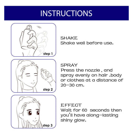 Highlight Shimmer Spray, Film - Forming, Highlight Powder Spray, Skin Tone Brightening, Natural Fit, Suitable for Collarbone, Hair, Clothes, Halloween, Party Nightclub   Jaysuing