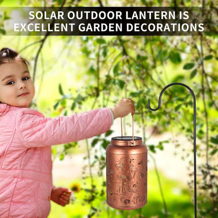 Solar Garden Lamp,Mushroom Pattern,Outdoor,Waterproof,Mushroom Light,Festival Gift,Metal,Hanging,Suit for Courtyard,Lawn,Chandelier