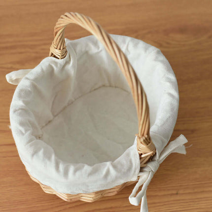 Woven Willow Flower Basket, Handheld Storage Basket, Picnic Mini Basket, Home Decoration
