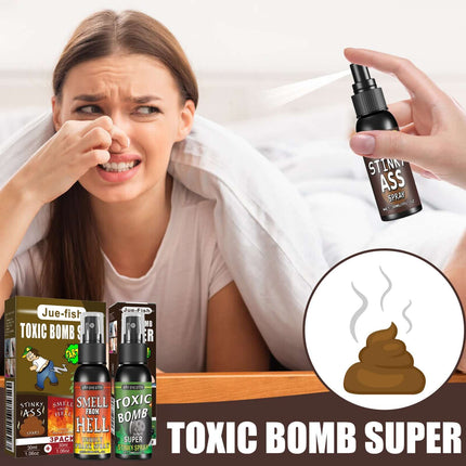 April Fools' Prank Stink Spray Set, Poop-Smell Prank Toy, Intense Odor Entertainment, Long-Lasting Stinky Joke Prop, Extremely Smelly Gag Gift   Jue-Fish