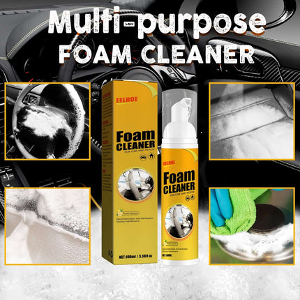 Car interior foam cleaner, seats, leather seats, steering wheels, emulsify grease and dirt in contact effortlessly, dense foam,Gentle and effective concentrated , no hand injury, safe and fast.