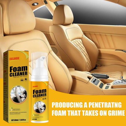 Car interior foam cleaner, seats, leather seats, steering wheels, emulsify grease and dirt in contact effortlessly, dense foam,Gentle and effective concentrated , no hand injury, safe and fast.