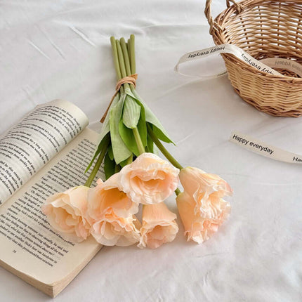 High-fidelity Platycodon Grandiflorus Artificial Flowers,for Decorative,Silk-like Texture,Grandiflorus,Wedding bouquet,Small Fresh Style, Artificial Flower Bouquets,  Photography Props